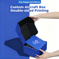 Boîte de transport en carton recyclable de luxe personnalisée pour ensembles cadeaux Flying Machine, chaussettes, fourrures, avec impression UV de logo premium, production en série