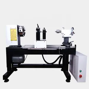 mini cnc wood turning drilling lathe for wooden bowls vase and buddha beads in Thailand