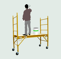 Échafaudage mobile de cadre en acier de 6 pieds avec le produit polyvalent de combinaison de roues