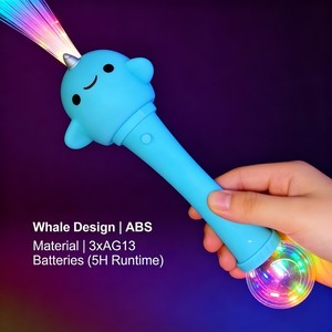Varita Luminosa LED de Fibra Óptica Narwhal, Luces Rojas/Verdes/Azules, Funciona con Batería, Regalo de Navidad para Acuarios, Logotipo Personalizado al por Mayor - Product Image 3
