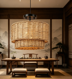 E27 Pendant <strong>Lamp</strong> Hand-Woven Bamboo Rattan <strong>Lamp</strong> Shade Natural Light <strong>Lampshade</strong> Small to <strong>Large</strong> Sizes <strong>for</strong> Home Use Dining Room Bar - Product Image 1