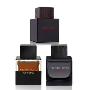 Bottiglia di profumo di vetro nero di lusso quadrato 100ml e <span class=keywords><strong>50ml</strong></span> con pompa Sayer elegante Flacon De Parfum - Product Image 5