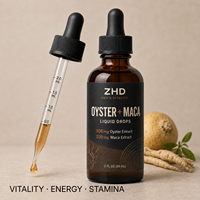 Ekstrak Akar Maca Ekstrak Tiram Cairan Tetes Suplemen Herbal untuk Pria Ashwagandha Zinc Selenium Dewasa Label Pribadi OEM ODM