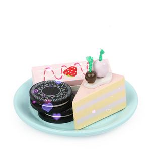 Nuovo arrivo felice giocattoli da cucina educativo per la cottura del legno Set da tè <span class=keywords><strong>con</strong></span> vassoio per i bambini - Product Image 1