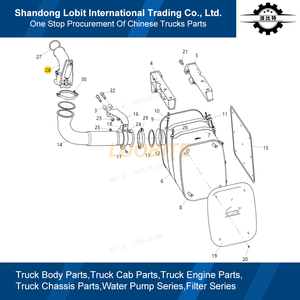 Sinotruk HOWO 371 Muldenkipper Motorzubehör EVB Auspuffrohr-Baugruppe Bremsklappenventil WG9725542042 - Product Image 6