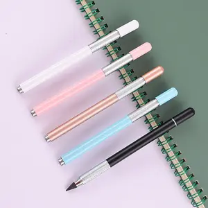 New Long Lasting Writing Tool Metal Infinite Endless Pencils Magnetic Cap Inkless Eternal Pencil With Cap