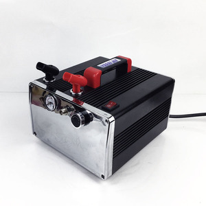 Compresor de aerógrafo con pistola pulverizadora, alimentación por gravedad, velocidad ajustable, bomba de aire eléctrica portátil para pintura artística y modelismo - Product Image 2