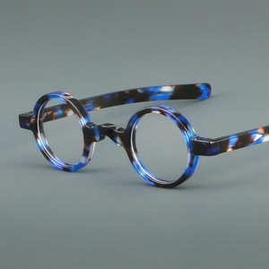 Kích thước nhỏ Vòng Acetate kính khung phụ nữ thời trang retro rõ ràng kính người đàn ông kính theo toa - Product Image 2