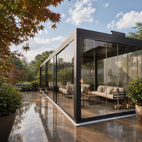 Pergola motorisée à lames orientables, gazebo extérieur, imperméable, moderne, en aluminium, taille personnalisable