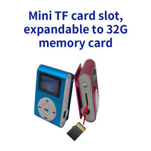 เครื่องเล่นเพลง MP3 โลหะขนาดเล็ก รุ่น Factory Metal Mini หน่วยความจำ 512M ช่องใส่การ์ด TF แบตเตอรี่ใช้งานได้ 20 ชั่วโมง หน้าจอแสดงผล พกพาสะดวก เหมาะสำหรับนักเรียนและเล่นกีฬา - Product Image 5