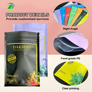 맞춤형 인쇄 3 면 씰 백 재밀봉 가능 지퍼락 플라스틱 마일라 파우치 식품 등급 샘플 향신료 분말 조미료 포장 백 - Product Image 2