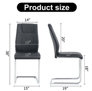 Modern PU Leather Velvet Upholstered <b>Dining</b> <b>Chairs</b> with Metal Legs Durable & Eco-Friendly Set of 4 for Home Furniture Hotel Use - Product Image 5