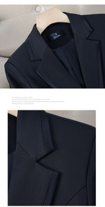Ensemble de tailleur pour <span class=keywords><strong>femme</strong></span> en 2 pièces, blazer cintré à un bouton et pantalon droit, tenue de travail formelle - Product Image 5