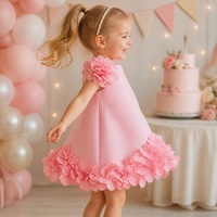 Robe de Fête pour Filles Sans Manches Coupe Trapèze Élégante de Vacances Robe de Cérémonie pour Enfants Robe de Bal d'Anniversaire de Performance pour Filles Junior