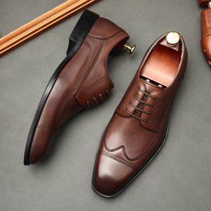 Men's Retro Kangaroo-Inspired Japanese Low-Top Office Career Lightweight Anti-Slip Breathable Patchwork Loafers <b>Pointed</b> <b>Toe</b> - Product Image 5