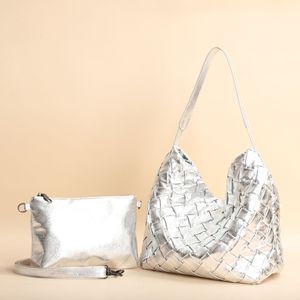 Sac fourre-tout tissé en PU de style vintage français, grande capacité, pour femme, loisirs en extérieur, balade, avec poignée supérieure et bandoulière unique - Product Image 5