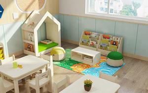 Meubles de garderie Montessori, centre d'apprentissage précoce, table et chaises de maternelle, ensembles de meubles en bois pour école maternelle - Product Image 2