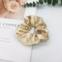 Coleteros Grandes de Satén Estilo Vintage Francés, Color Sólido, Coletero Jumbo Elástico Tipo Seda, Accesorio para el Cabello para Mujer