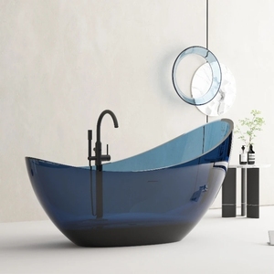Bañera independiente transparente <span class=keywords><strong>de</strong></span> lujo, bañera <span class=keywords><strong>de</strong></span> resina Rosa transparente, <span class=keywords><strong>bañeras</strong></span> independientes <span class=keywords><strong>de</strong></span> piedra <span class=keywords><strong>de</strong></span> superficie sólida - Product Image 1