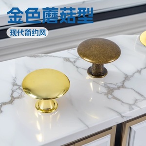 Yb Ya Bang Round Cabinet <b>Knob</b> Zinc Alloy <b>Black</b> Gold Minimalist Drawer Handle Furniture Hardware - Product Image 5