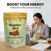 Gomitas de Miel Superalimento de Marca Propia, Apoyo para el Bienestar y la Energía, Polen de Abeja y Propóleo, Suplemento Sin Gluten, Dulces de Gomitas de Abeja