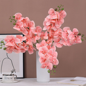 Orchidée en soie Ruilisi à 8 têtes, bleu-violet, fleur artificielle, décoration de mariage et de la maison - Product Image 2