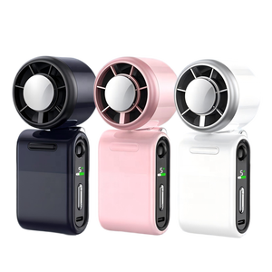 พัดลมมือถือพับได้ขนาดเล็กพิเศษ 100 ระดับความเร็ว 3000mAh ได้รับการรับรอง KC ใช้ได้ทั้งแบบคล้องคอ/พกพา และตั้งโต๊ะ ใช้ในบ้านและในรถยนต์ - Product Image 2