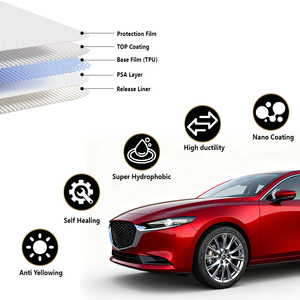 Wesun TPU-TOP75 7.5mil ppf chất lượng hàng đầu vô hình ppf TPU sơn bảo vệ phim với lớp phủ kỵ nước chống vàng Tự Chữa Bệnh - Product Image 4