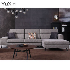 Grey vải cắt sofa thiết lập phong cách dài băng ghế dự bị 7 chỗ ngồi có thể tháo rời Bìa ngả phòng khách phòng ngủ làm sofa - Product Image 2