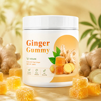 OLLI Vente en gros de gommes au gingembre végétaliennes, à base de gingembre véritable, sans gélatine, supplément alimentaire naturel à base de gingembre, étiquette privée