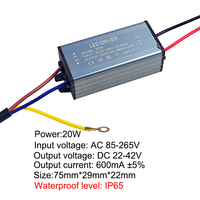 Alimentation LED 10W-100W DC22-42V IP65 Courant Constant 300-3000mA Transformateur