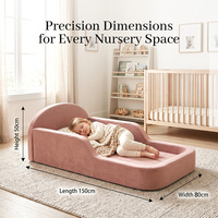 Cama de Espuma para Niños Pequeños Estilo Montessori OEKO-TEX con Barandas de Seguridad, Sofá Cama para Niños Comprimido al Vacío, Suministro al por Mayor de Fábrica OEM