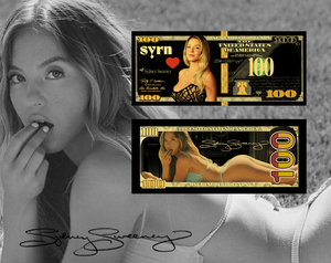 2026 Amerika Sydney Sweeney bankbiljet in 24K zwart verguld goud voor cadeaus - Product Image 1