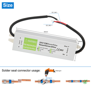 Convertisseur <span class=keywords><strong>LED</strong></span> ESann 150W, alimentation <span class=keywords><strong>LED</strong></span> basse tension, étanche IP67, 24 V 0.42A, <span class=keywords><strong>transformateur</strong></span> <span class=keywords><strong>LED</strong></span>, adaptateur secteur AC/DC - Product Image 3