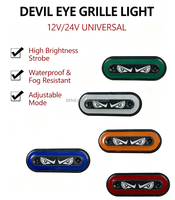 Prix d'usine, vente chaude : Feux clignotants LED de type « œil démoniaque » pour grille de camion 12V-24V, feux d'avertissement LED pour voiture