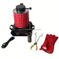 Expédition rapide, fourneau de fusion d'or électrique de petite taille 1 kg/2 kg/3 kg, kit de fourneau de traitement thermique par induction, certifié CE pour l'or et l'argent