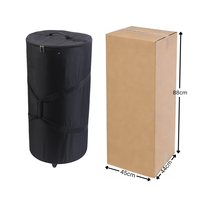 Valise de rangement à roulettes en tissu pour présentoirs pliables, légère, durable et facile à transporter pour les salons professionnels et les événements.