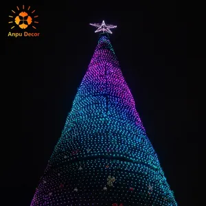 ANPU 20ft 30ft 40ft 50ft magico impermeabile decorazioni natalizie grande lotto centro commerciale albero di natale commerciale creativo