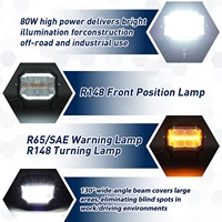 Feux LED ECE E-mark pour camions lourds, lumière blanche ambre dynamique DRL 12V 24V, rampe LED supplémentaire 5 pouces pour Scania DAF MAN