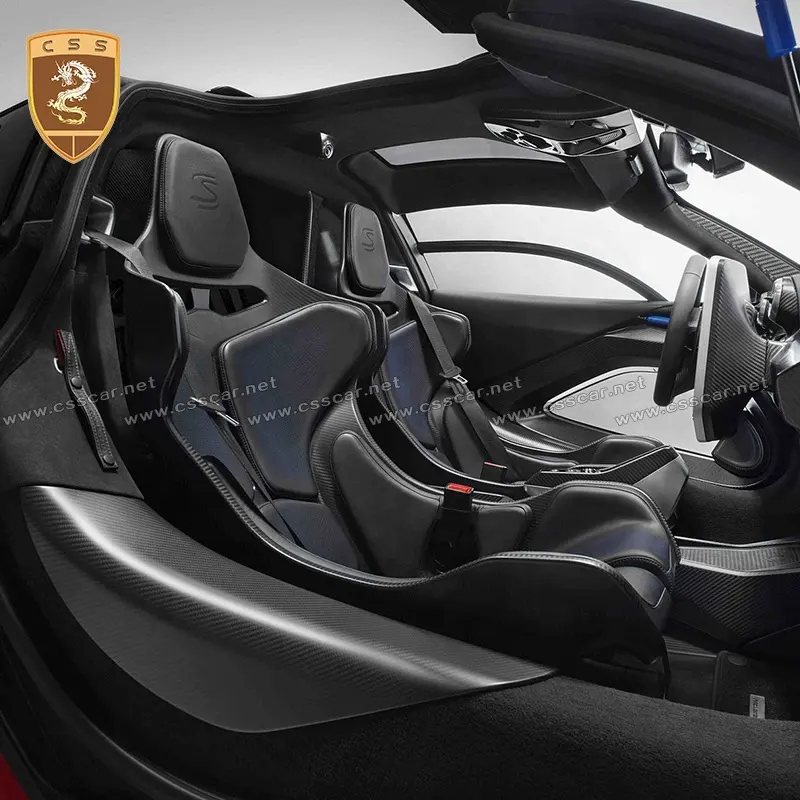 Sièges de course de voiture de style P1 en fibre de carbone pour mclaren 570s 650s 720s