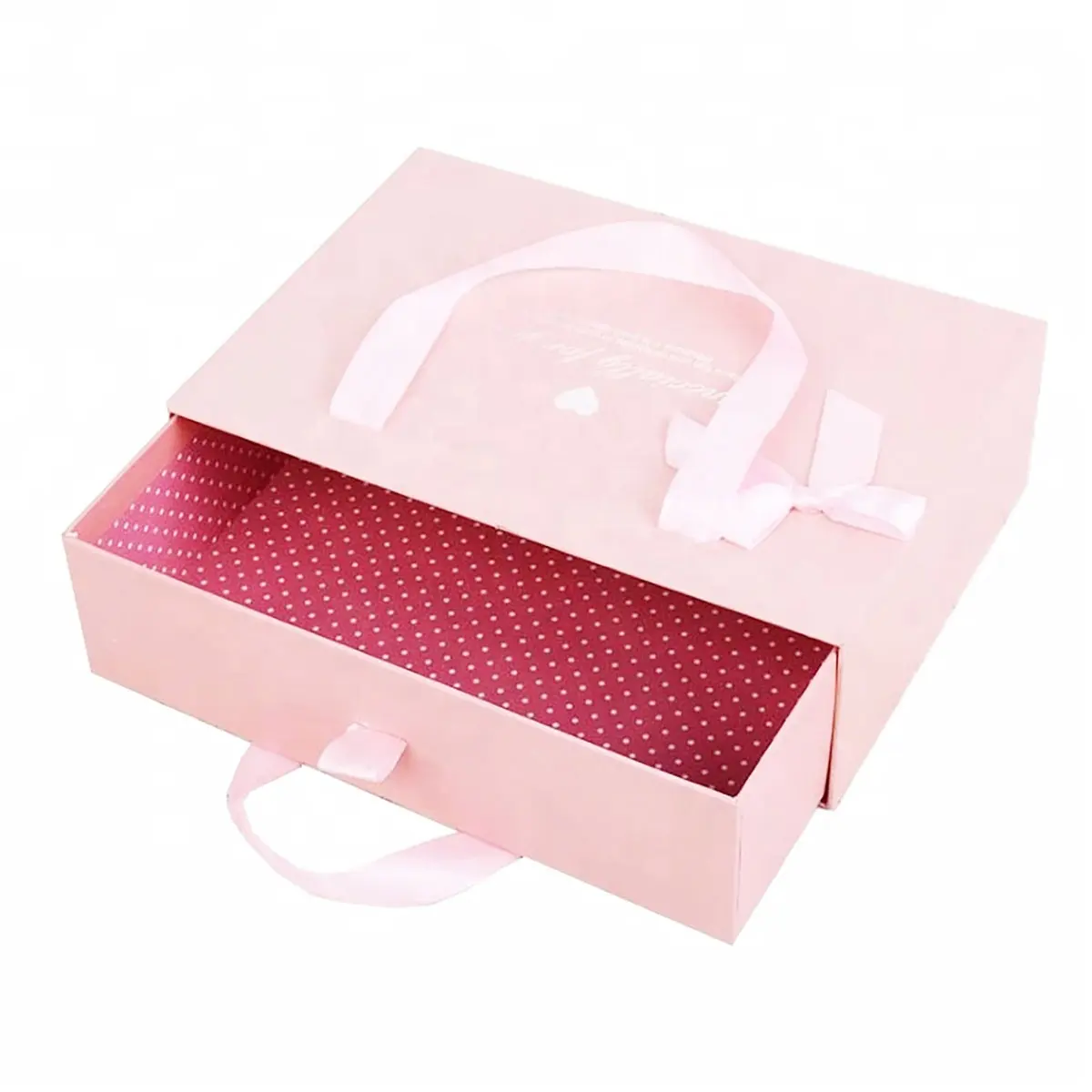 Emballage de robe imprimé rose, emballage personnalisé, emballage de cadeau de mariage, boîtes cadeaux, paquet de cheveux