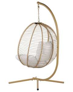 Cómoda Silla Colgante Moderna <span class=keywords><strong>con</strong></span> Cojín Impermeable y Cuerda, Columpio de <span class=keywords><strong>Jardín</strong></span> para Exteriores y Hogar - Product Image 4