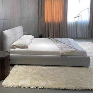 Juego de Dormitorio con Cama Doble de Madera Maciza y Cuero para Casa u Hotel, Tamaño King o Queen - Product Image 3