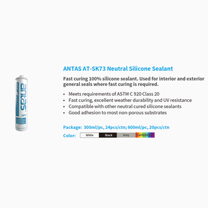 Mastic silicone neutre à séchage rapide Antas ASTM C920 Classe 20, étanche, adhérence renforcée, OEM - Product Image 2