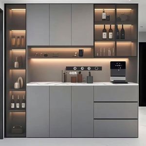 Armoire de chambre à coucher en bois massif haut de gamme dressing au design moderne de luxe pour meubles de maison - Product Image 1