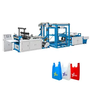 Fully Automatic NonWoven U/D Cut Bag Making Machine, PP Non Woven Flat Bag Making Machines