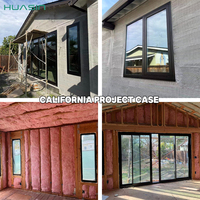 Ventanas de Vidrio Aislante Francesas de Aluminio Personalizadas Huasin NFRC para Casas y Villas, Ventana Panorámica Fija de Aluminio