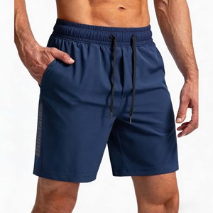 Shorts de <span class=keywords><strong>sport</strong></span> pour homme à séchage rapide avec cordon de serrage, respirants, couleur unie, pour la gym, le cyclisme, la course à pied, en polyester, vente en gros - Product Image 1