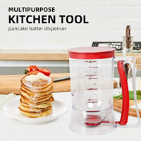 Séparateur de pâte Cupcakes Distributeur de pâte à biscuits séparateur de pâte Séparateur de crème Tasse Mesure Outils de cuisson (Rouge)