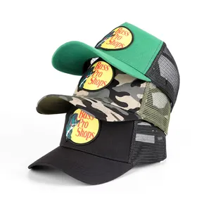 OEM özel 6 Panel ön kavisli ağız Mesh Snap geri spor şapkaları, toptan kamyon Gorras,3d işlemeli Logo kamyon şoförü şapkası